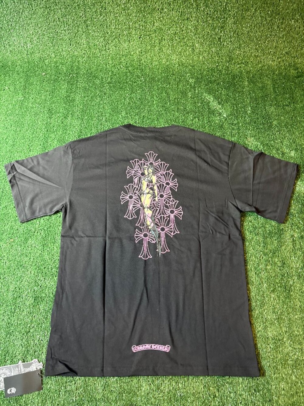 Chrome Hearts Black Angel Cross Graphic T-Shirt NWT